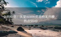 全网模仿：天堂WWW资源相关热梗 · 热点9849